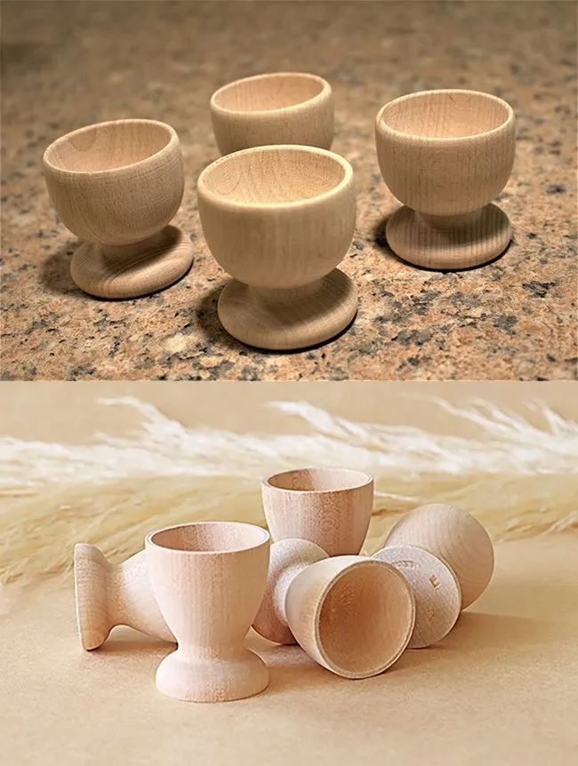 wood turning egg cups samples by cnc lathe  (2)