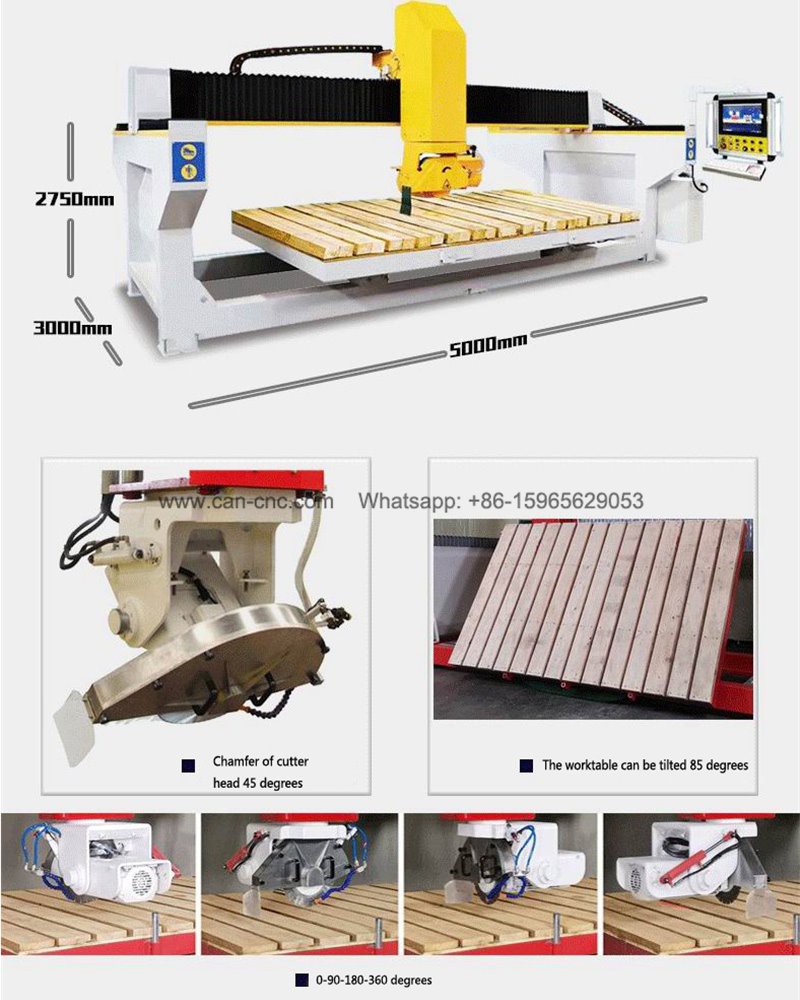 5 axis cnc bridge cutting machine details